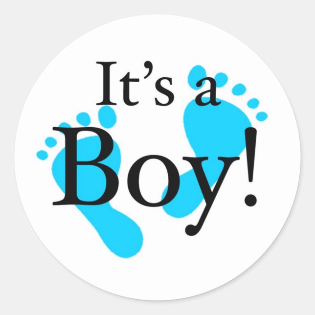 Its a Boy - Baby, Newborn, Celebration Classic Round Sticker (Front)