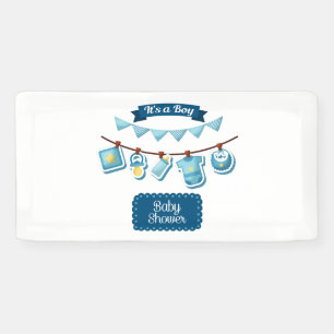 It's A Boy Baby Shower 2x1 Vinyl Banner