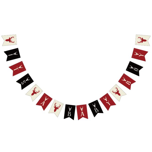 It's A Boy Baby Shower Banner, Deer Bunting Flags (All)