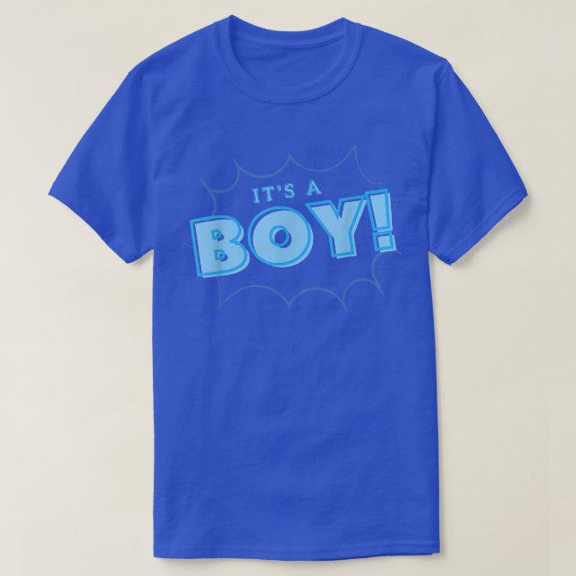 It's A Boy Baby Shower Gender Reveal Party  T-Shirt (Design Front)