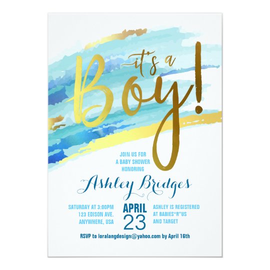 its a boy invitation