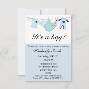 It's a boy baby shower invitation