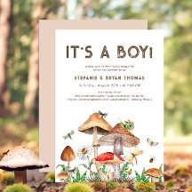 It's a Boy Baby Shower Invitation | Whimsical Mush