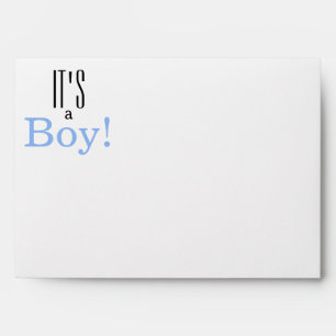 "It's a Boy!" Baby Shower Return Address Printed Envelope