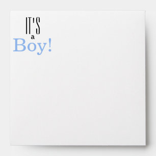 It's a Boy! Baby Shower Return Address Printed Envelope