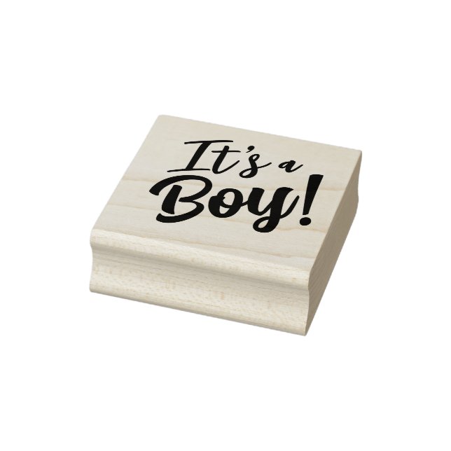 It's a Boy Baby Shower Rubber Stamp (Stamp)