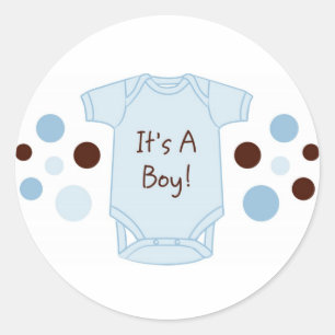 It's A Boy Baby Stickers Envelope Seals