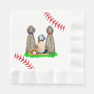 It's a Boy, Baseball Themed Boy's Baby Shower Napkin