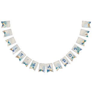 It's a Boy, Beach Themed Boy's Baby Shower Bunting Flags