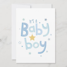 It's a boy, birth card