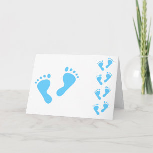It's a Boy - Blue Baby Feet Announcement