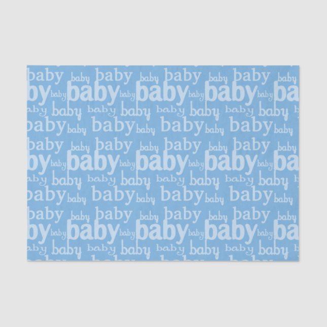 It's A Boy Blue Baby Shower Party Tissue Paper (Front)