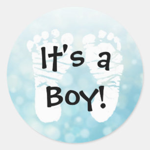 It's a Boy Blue Baby shower Stickers