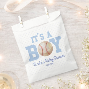 It's A Boy! Blue Baseball Baby Shower Favour Bag