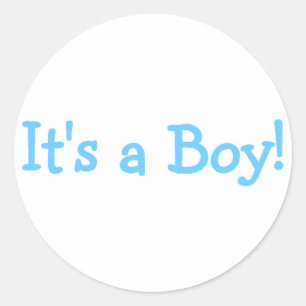 Its A Boy (Blue) Classic Round Sticker