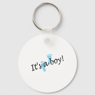 It's A Boy (Blue Feet) Keychain