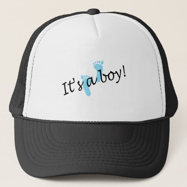 It's A Boy (Blue Feet) Trucker Hat (Front)