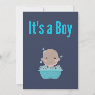 It's a Boy - Bubble bath Invitation