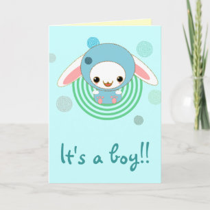 It's a boy!! bunny announcement