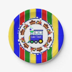 Its a Boy, Choo Choo Train Baby Shower Party Paper Plate
