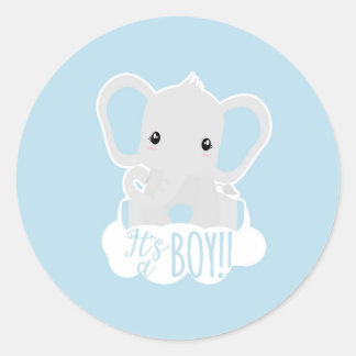 It's a boy classic round sticker