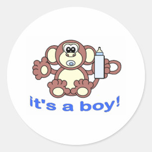 Its A BOY! Classic Round Sticker