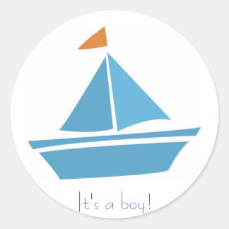 It's a boy! classic round sticker