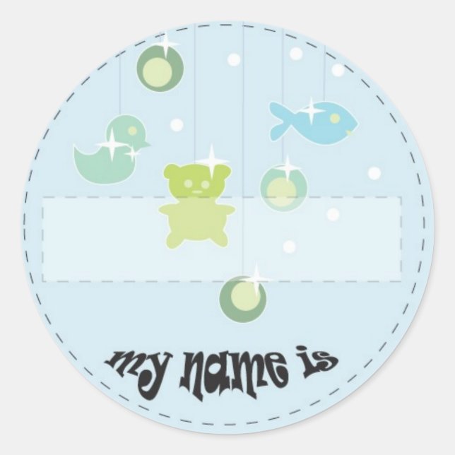 ITS A BOY CLASSIC ROUND STICKER (Front)