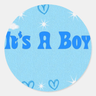 It's a Boy_ Classic Round Sticker