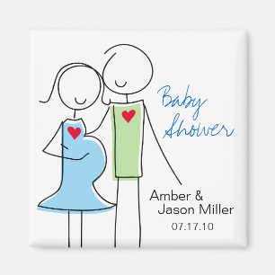 It's a Boy, Coed Baby Shower Magnet Favours