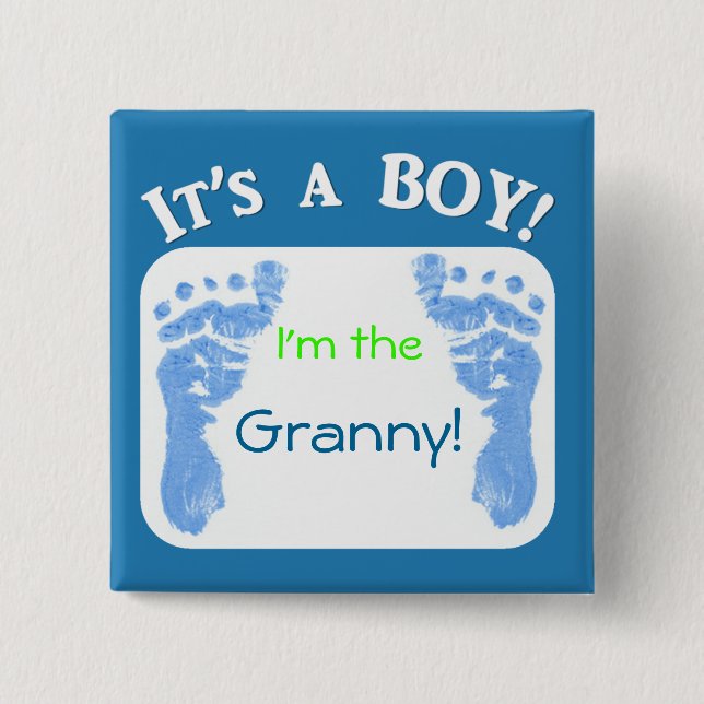 It's a Boy! Customize your baby button (Front)