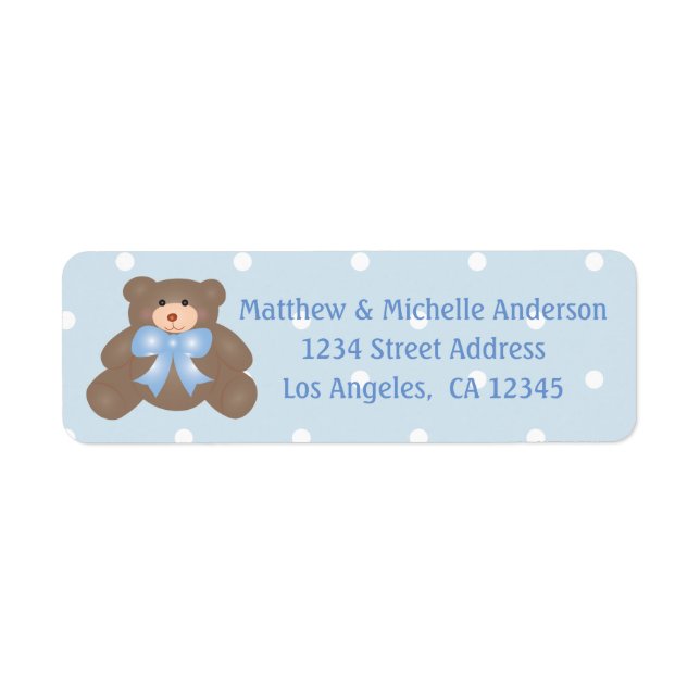 It's a Boy Cute Teddy Bear Cub Boy Baby Shower (Front)