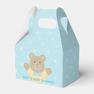 It's a Boy Cute Teddy Bear Cub Elegant Baby Shower Favor Box