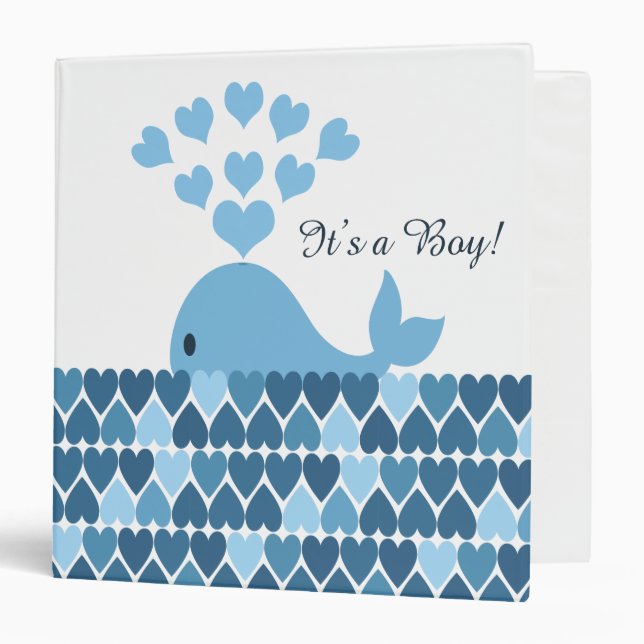 It's a boy Cute Whale  Binder (Front/Inside)