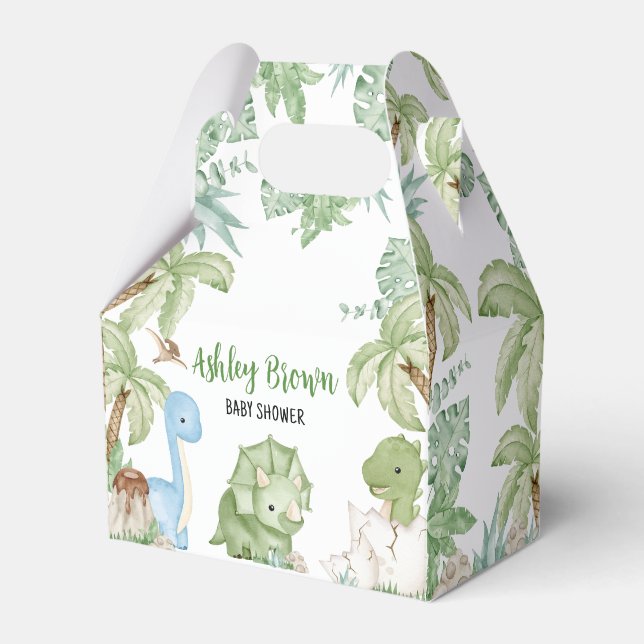 It's A Boy Dinosaur Baby Shower  Favor Box (Front Side)