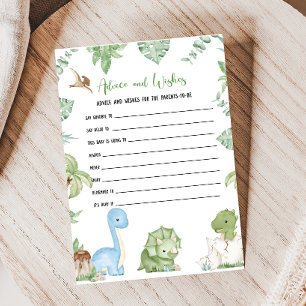 Its A Boy Dinosaur Shower Advice and Wishes Game