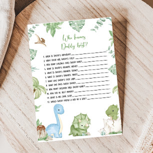 Its A Boy Dinosaur Shower Who knows Daddy Game