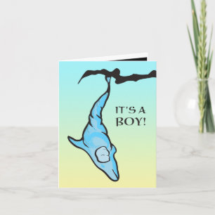 it's a boy! (dolphin cocoon) announcement