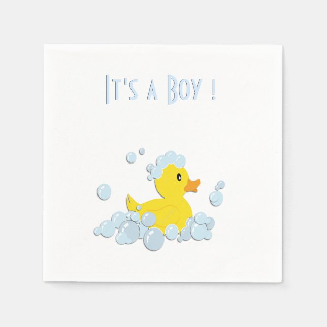 It's a Boy Duck Napkin (Front)