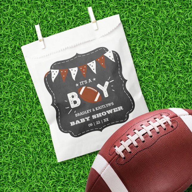It's A Boy! Football Themed Co-ed Baby Shower Favour Bag (Creator Uploaded)