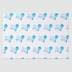 It's a boy Gender reveal Baby Shower Blue Tissue Paper