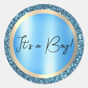It's a Boy! Gender Reveal Classic Round Sticker