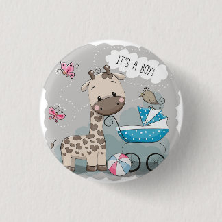 It's a boy, gift for boy, son, kids 1 inch round button