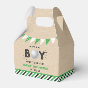 It's A Boy! Golf Themed Co-ed Baby Shower Favor Box