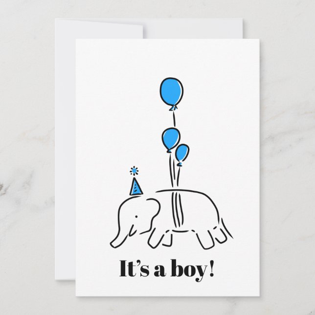 It's a boy  holiday card (Front)