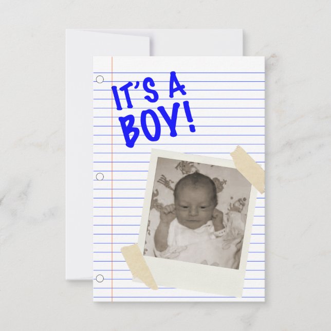 it's a boy invitation (Front)