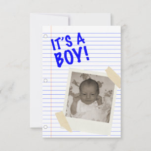 it's a boy invitation