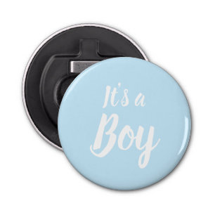 It's a Boy, light blue baby shower gender reveal Bottle Opener