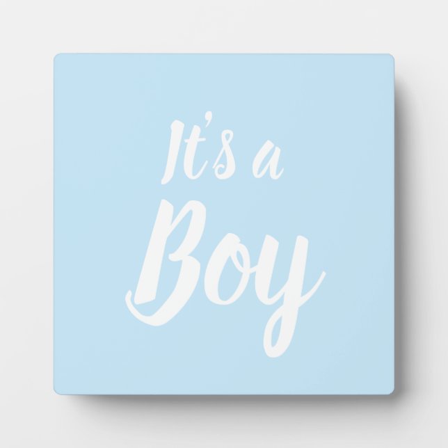 It's a Boy, light blue, baby shower, gender reveal Plaque (Front)