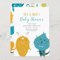 Its a boy Little monster baby shower